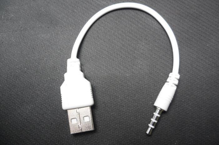 3.5mm Аудио жак мъжки към 2.0 USB Синхронизиращ кабел 