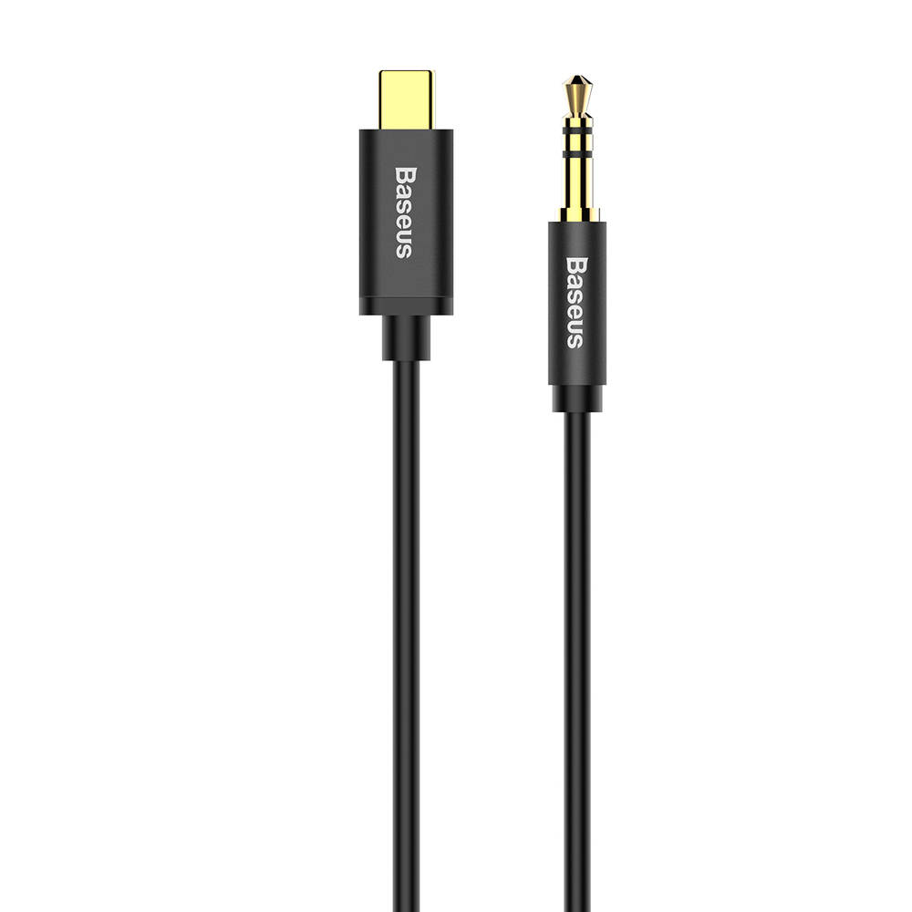 Аудио кабел Baseus M01, 3.5mm към Type-C, 1.2м, Черен