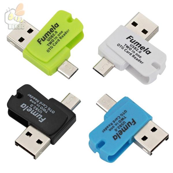 Card reader - адаптер/преходник Micro SD OTG - (Micro USB) (USB) (2в1) Fumela 