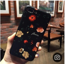 Калъф черен на цветя за Huawei Y6s 