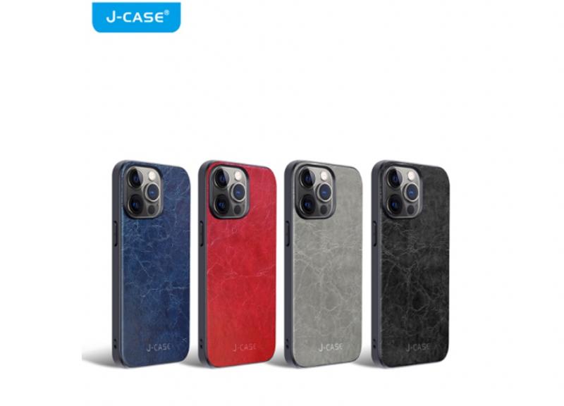 Калъф J-Case Като Кожа /Черен/ за iPhone 13 Pro 6.1 