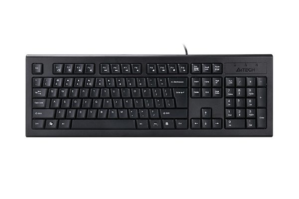 Клавиатура A4 KRS-85 COMFORT A-SHAPE BK с кабел и кирилизация, черна