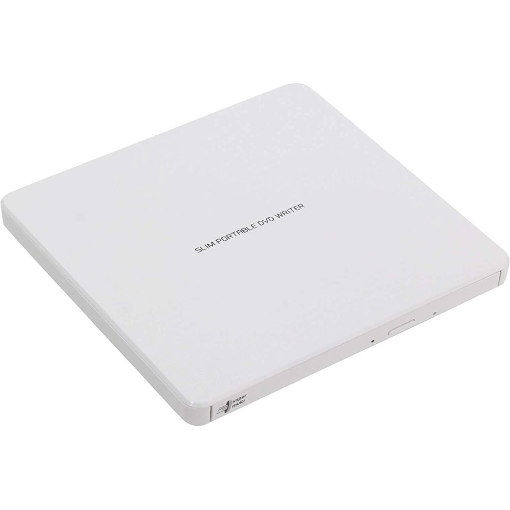 Оптично устройство - Hitaci-LG GP60NW60 Ultra Slim External DVD-RW,Super Multi,Silent Play , Win &amp; MAC OS Compatible, M-DISC Support, White