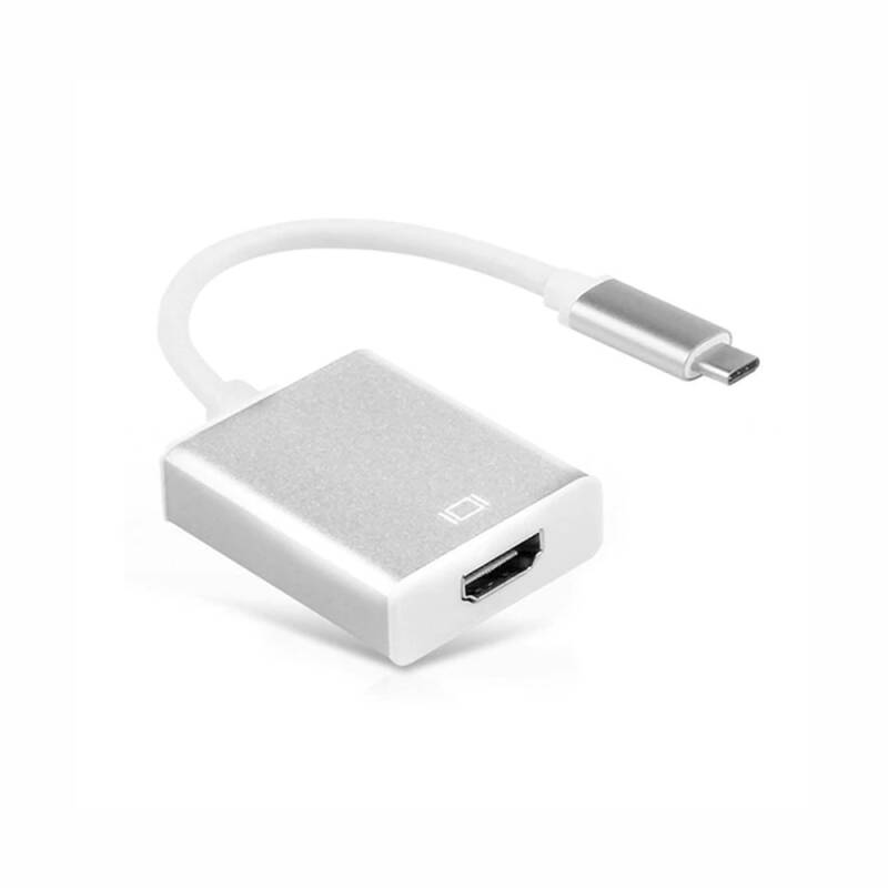 Преобразувател преходник, No brand, Type-C към HDMI /Бял/