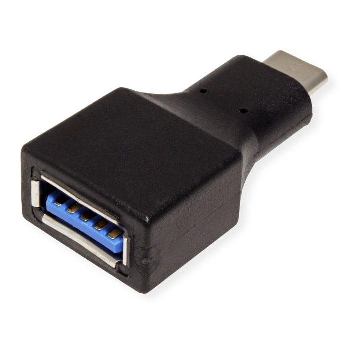 Преходник Type-C M - USB F / Черен /
