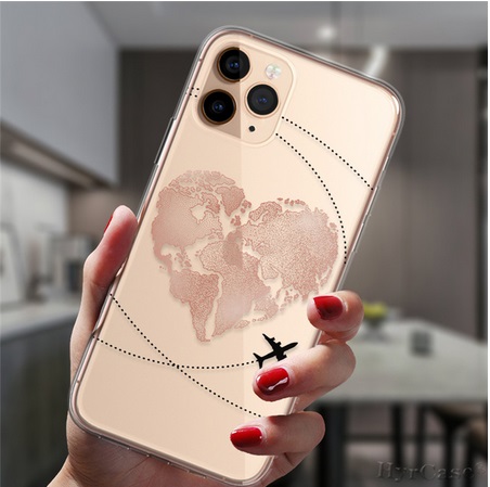 Силиконов калъф прозрачен World Map за Iphone 11 Pro + 