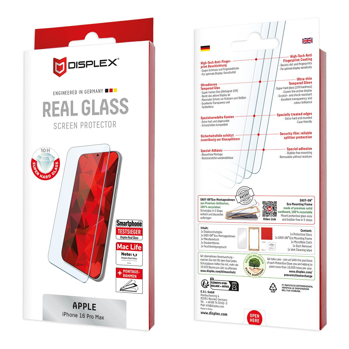 Стъклен протектор за Iphone 16 displex full real glass