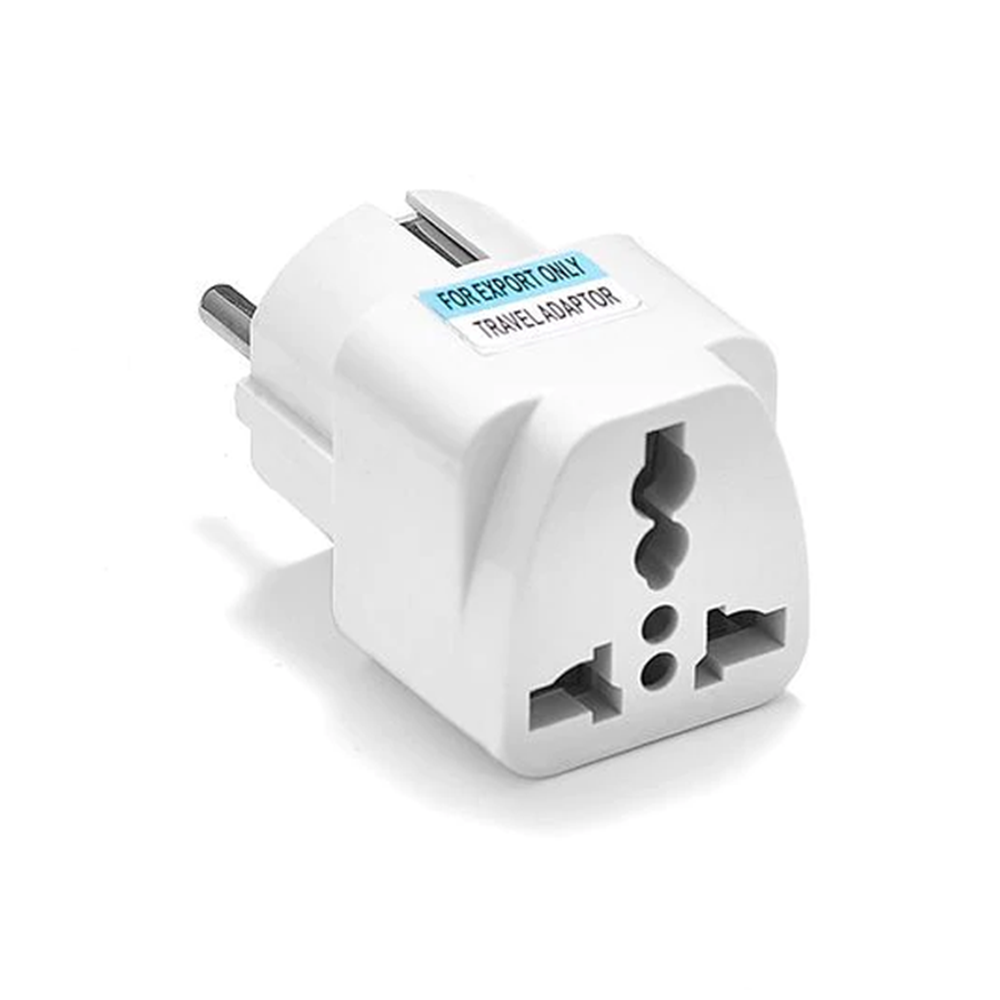 Travel адаптер No brand WD-9, UK/US kъм EU шуко, 220V, High Quality, Бял 