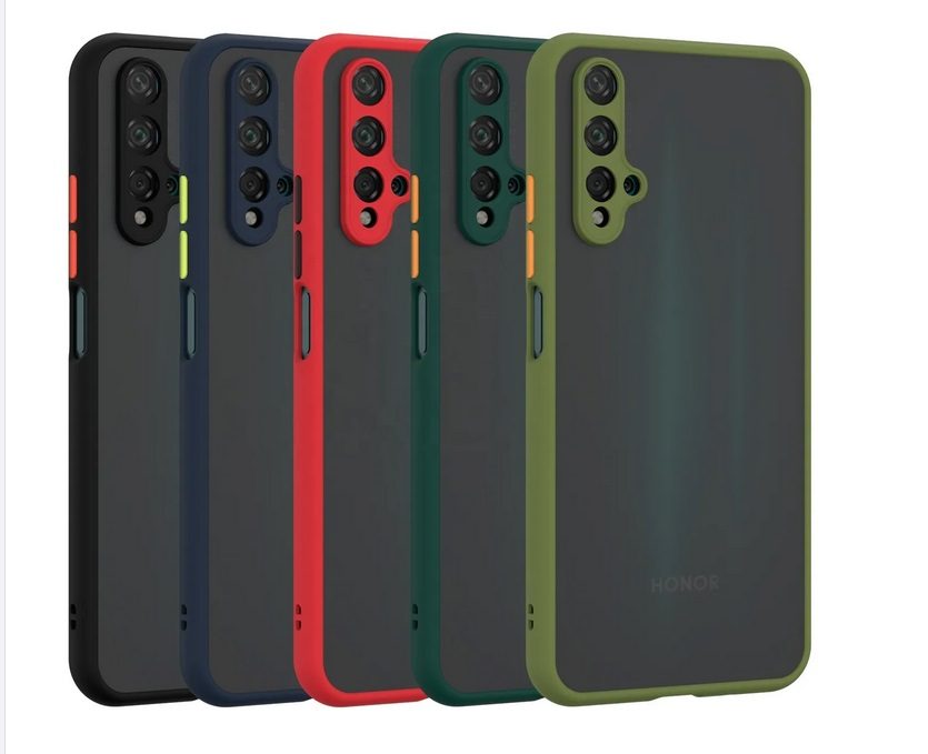 Твърд калъф черен /червени копчета/ за Huawei Honor V30 