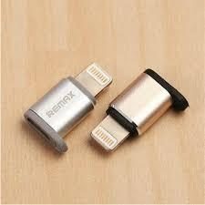 Адаптор / преходник Remax RA-USB2 / Златен / от Micro USB към iPhone 