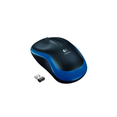 Мишка LOGITECH M185 WL/NB/BLACK+BLUE