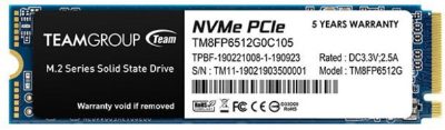 Памет SSD TEAM SSD MP33 512G M2 PCI-E