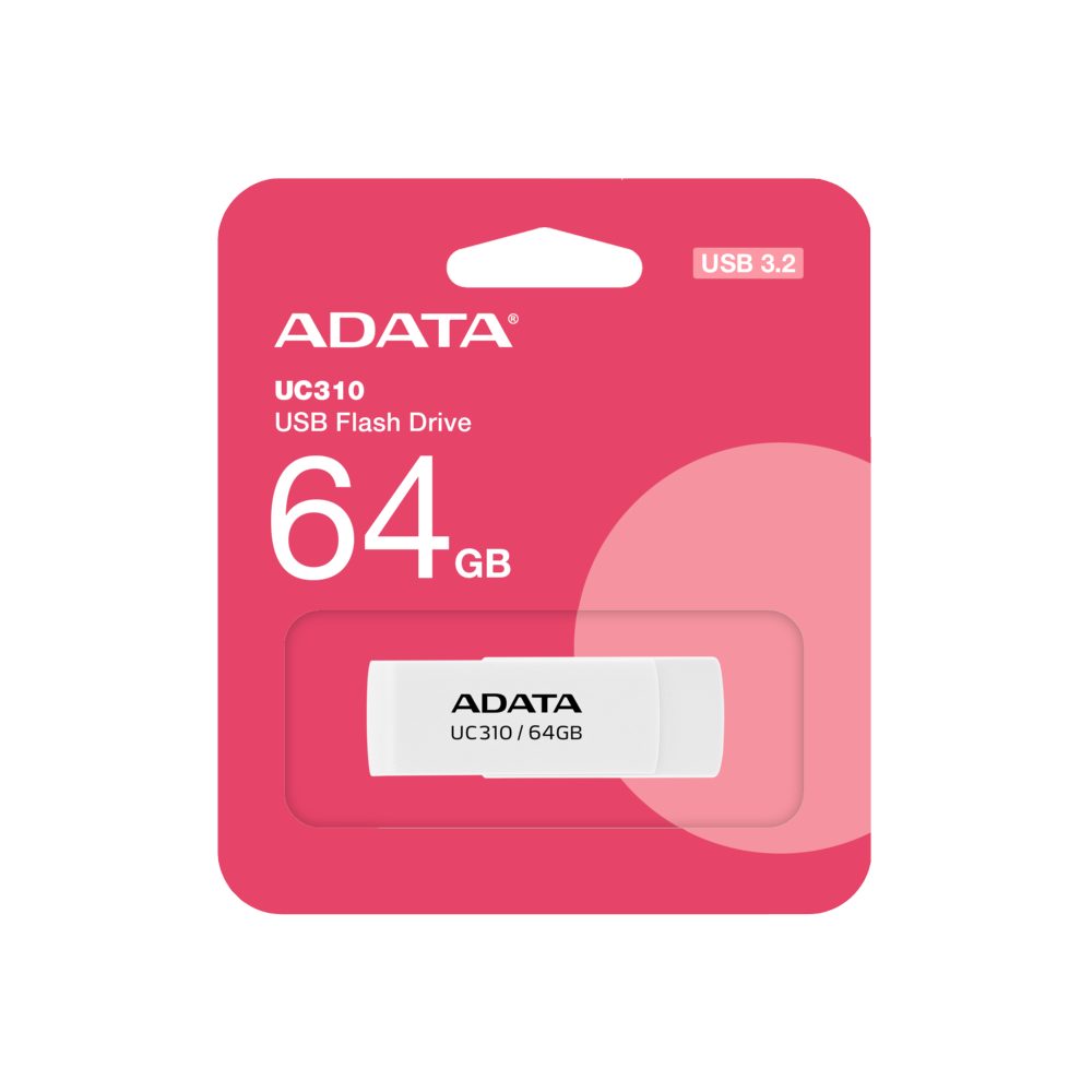 Флаш памет 64GB UC310 ADATA WHITE