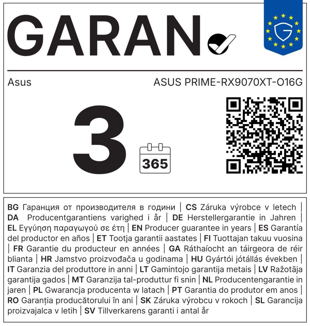 Видеокарта ASUS PRIME-RX9070XT-O16G