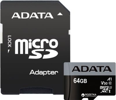 Карта памет 64G SDXCM+A UHS-I U3 V30 ADATA