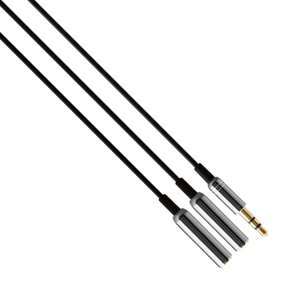 Аудио кабел, Earldom AUX 2f-1m, 3.5mm жак, М/М, 0.5м 