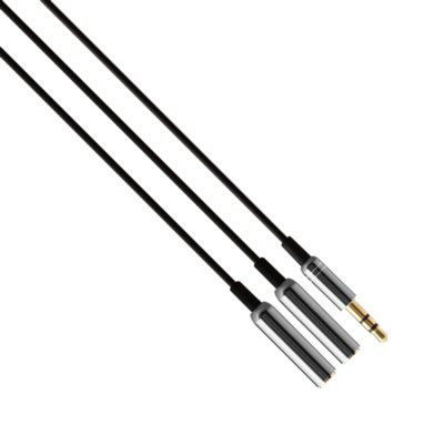 Аудио кабел, Earldom AUX 2f-1m, 3.5mm жак, М/М, 0.5м 