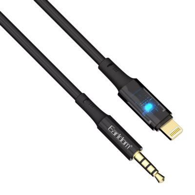Аудио преходник - Earldom ET-AUX52, 3.5mm AUX към Lightning, 1.0м, Черен 