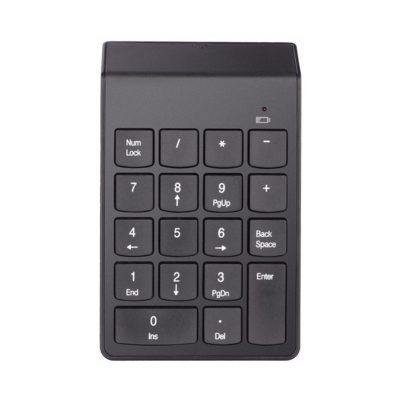 Цифрова клавиатура K1, Num pad, Безжична, Черен