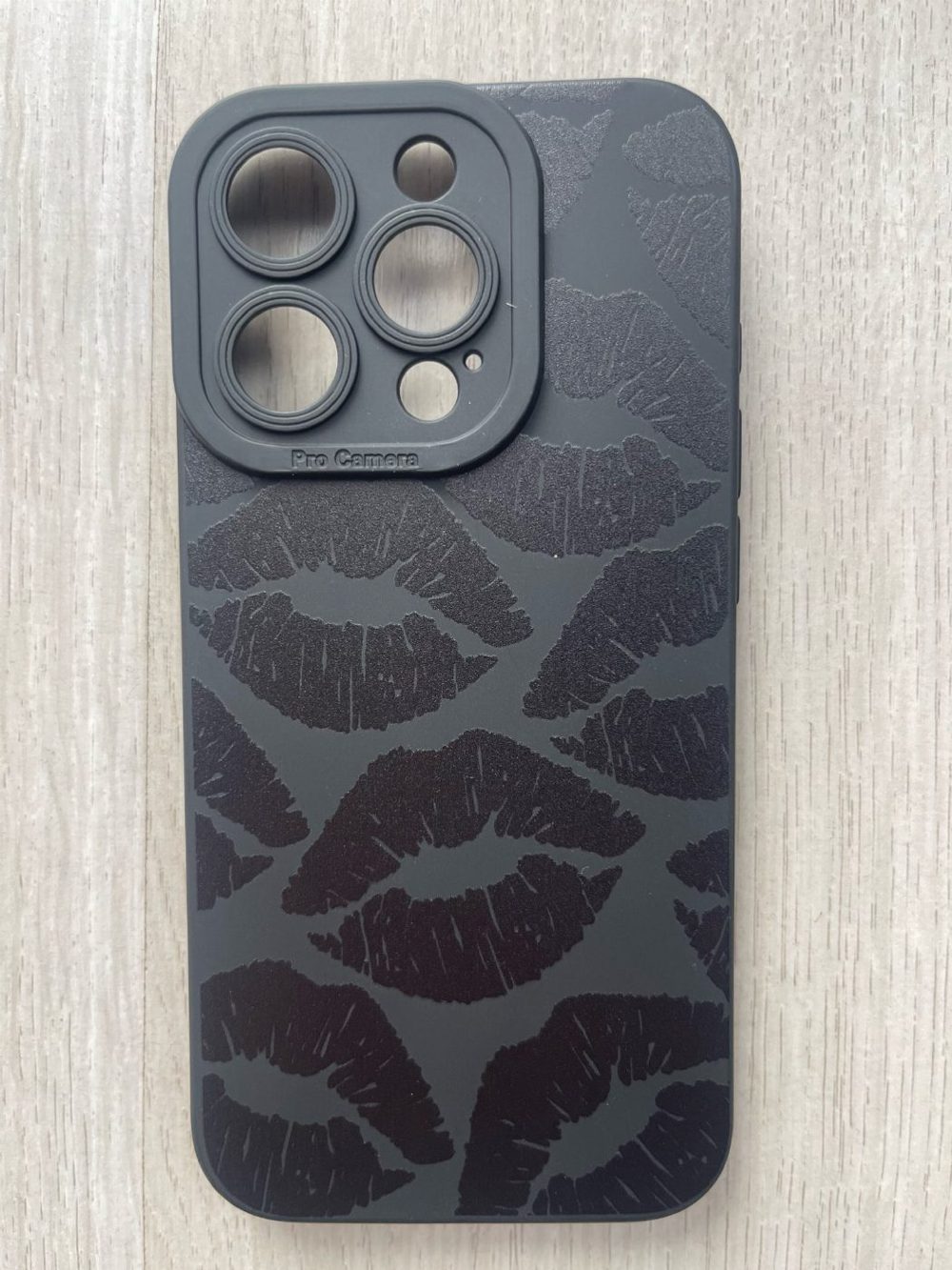 Силиконов калъф за Iphone 15 pro / черен black kiss /