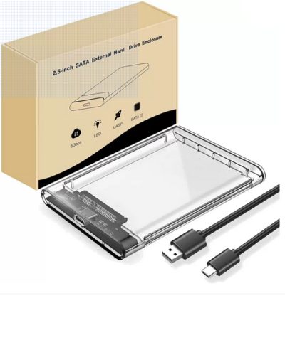 Кутия за диск 2.5-инча Newpstek 24S629C (прозрачна) 2.5" USB 3.0 + кабел USB-Type-C