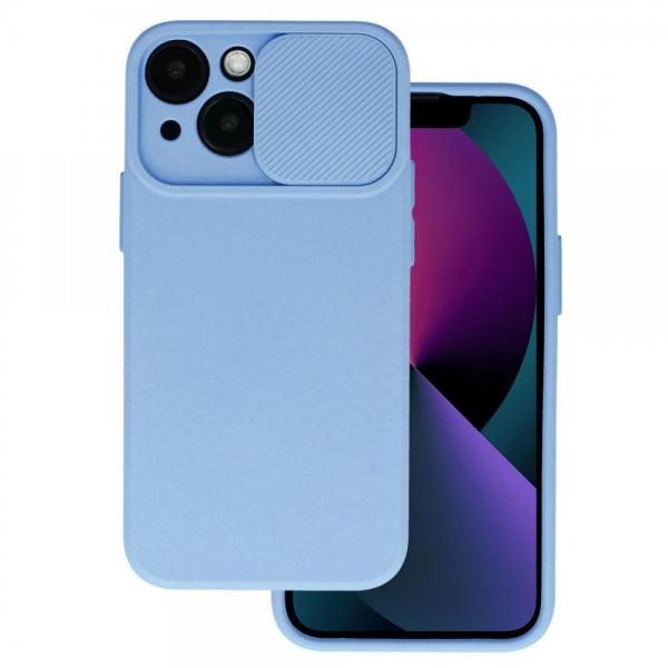 Силиконов калъф Camshield / Светлолилав / за iPhone 15 Plus 6.7
