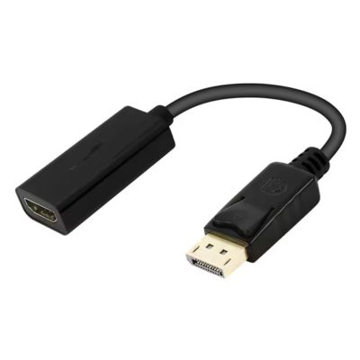 Видео преходник DP - HDMI, DeTech, Черен