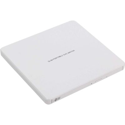 Оптично устройство - Hitaci-LG GP60NW60 Ultra Slim External DVD-RW,Super Multi,Silent Play , Win & MAC OS Compatible, M-DISC Support, White