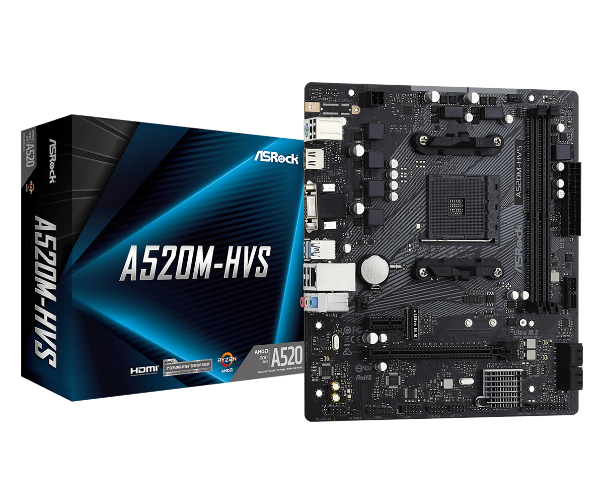 Дънна платка ASROCK A520M-HVS /AM4