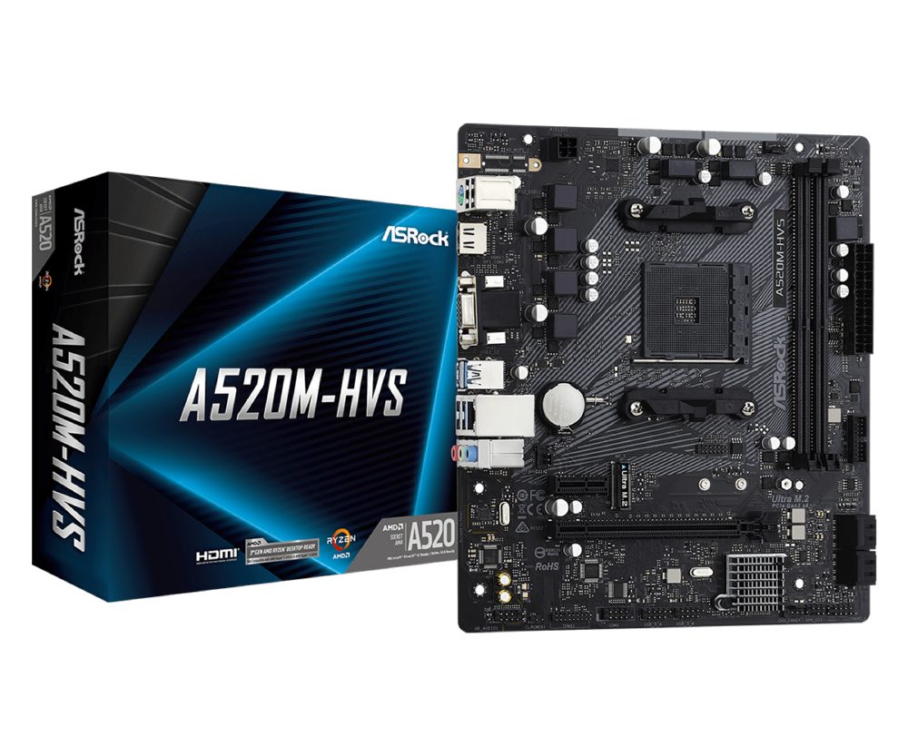 Дънна платка ASROCK A520M-HVS /AM4