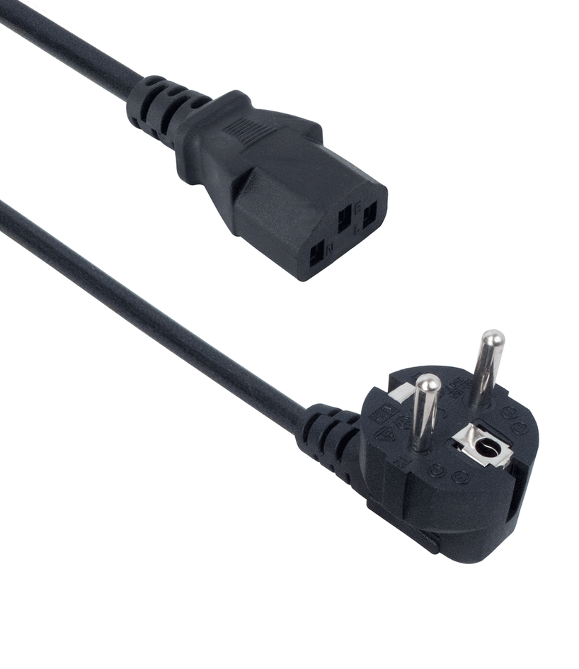 Захранващ кабел DeTech, За компютър, 3.0m, CEE 7/7 - IEC C13, High Quality - 18318
