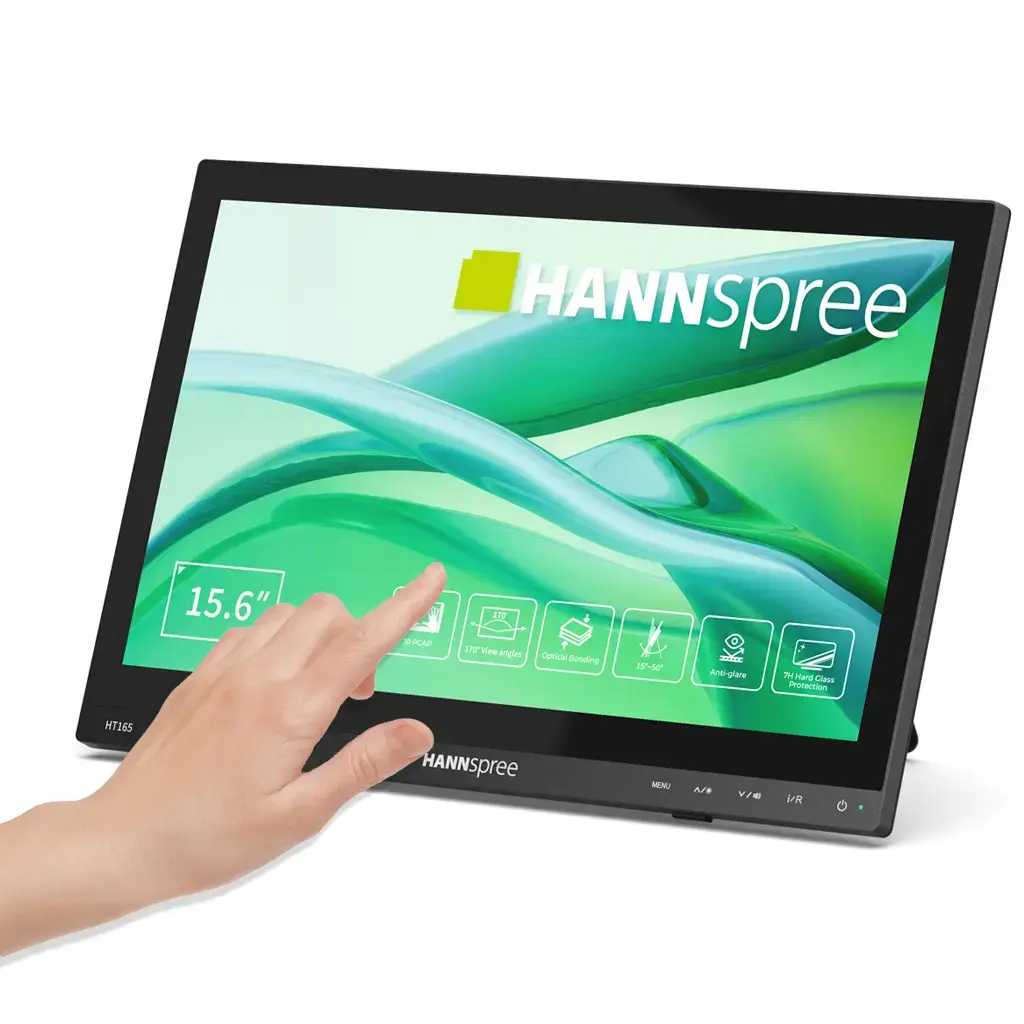 Портативен тъч Монитор Hannspree HT165HPB - 15.6" IPS FHD(1920x1080), HDMI, VGA