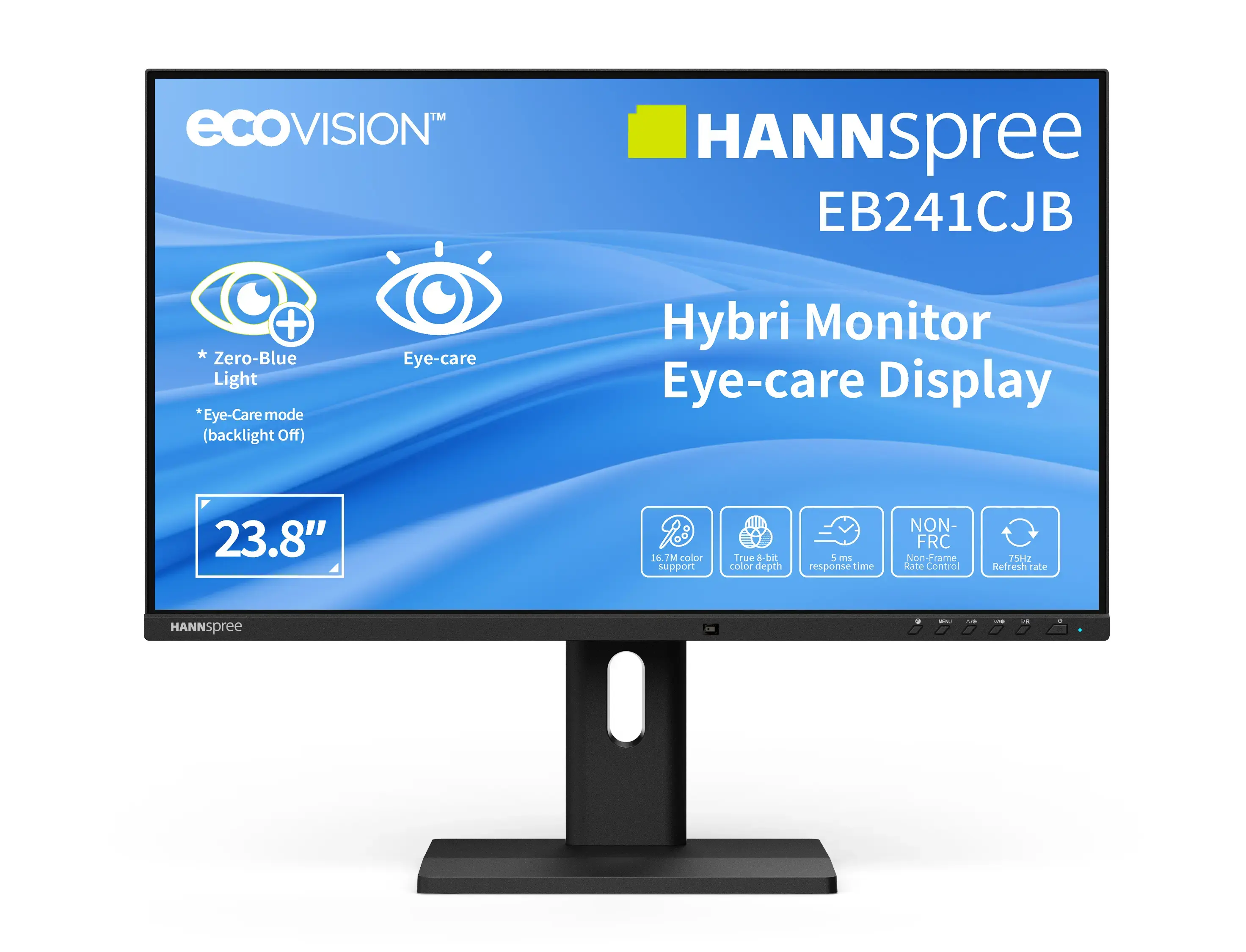Монитор Hybrid Hannspree EB241CJB - 24"inch ecoVision TN, FHD(1920x1080), 75Hz, USB-C