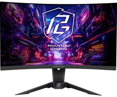 Геймърски Монитор ASRock PG27QRT2A - 27" VA 1500R, QHD(2560x1440), 180Hz, 1ms