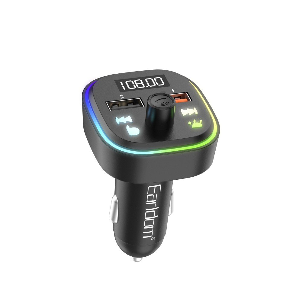FM Трансмитер Earldom ET-M85, Bluetooth, USB, 3.1A, Черен