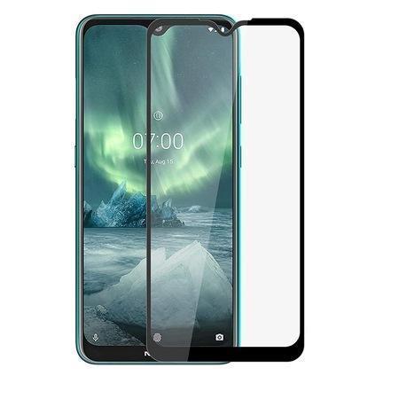 Full Glue Стъклен screen protector за Nokia 2.4 / Черен / 