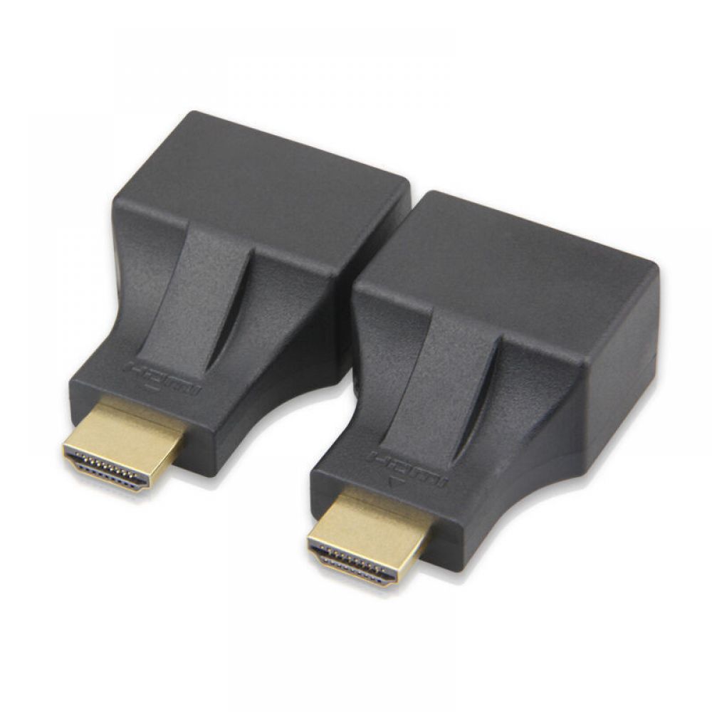 HDMI удължител, No brand, През LAN CAT-5e/6, Черен
