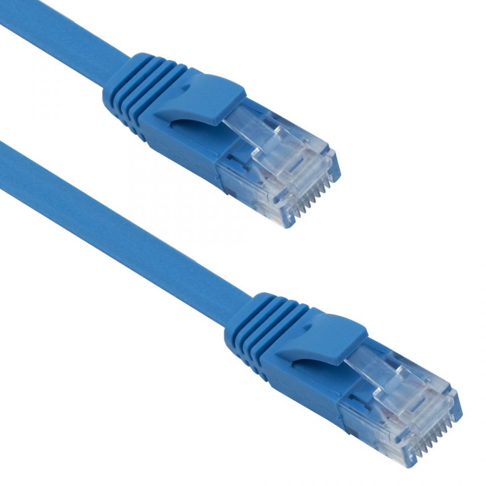 Кабел DeTech LAN - LAN, Cat:6, Flat, 3.0m