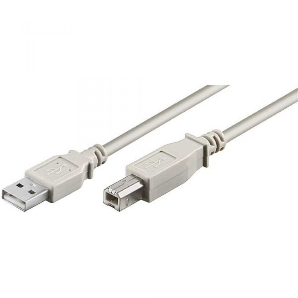 Кабел за принтер DeTech USB A - USB B, High Quality, 5.0m