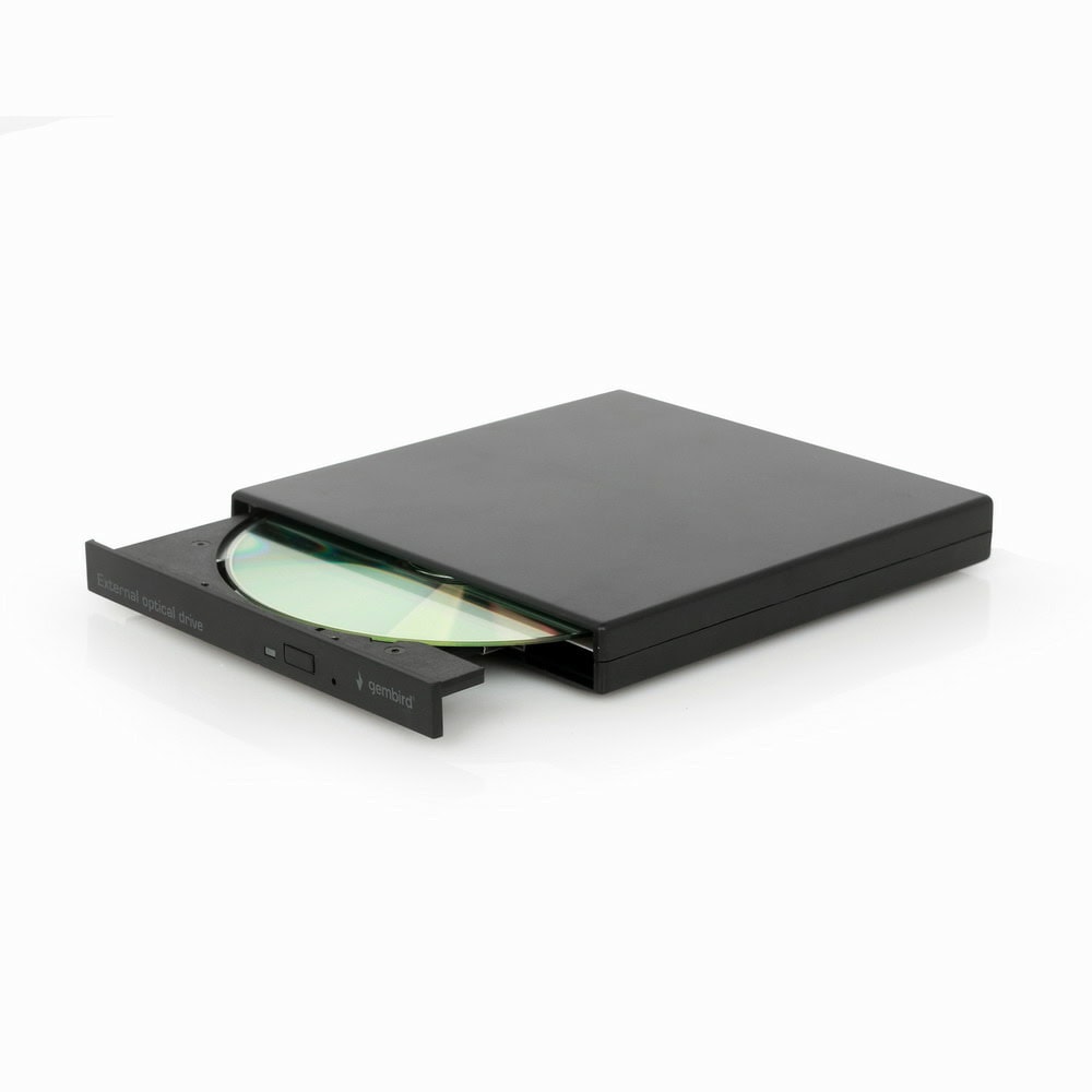 Оптично устройство Gembird DVD-USB-04, външно, USB, четене/записване, черно