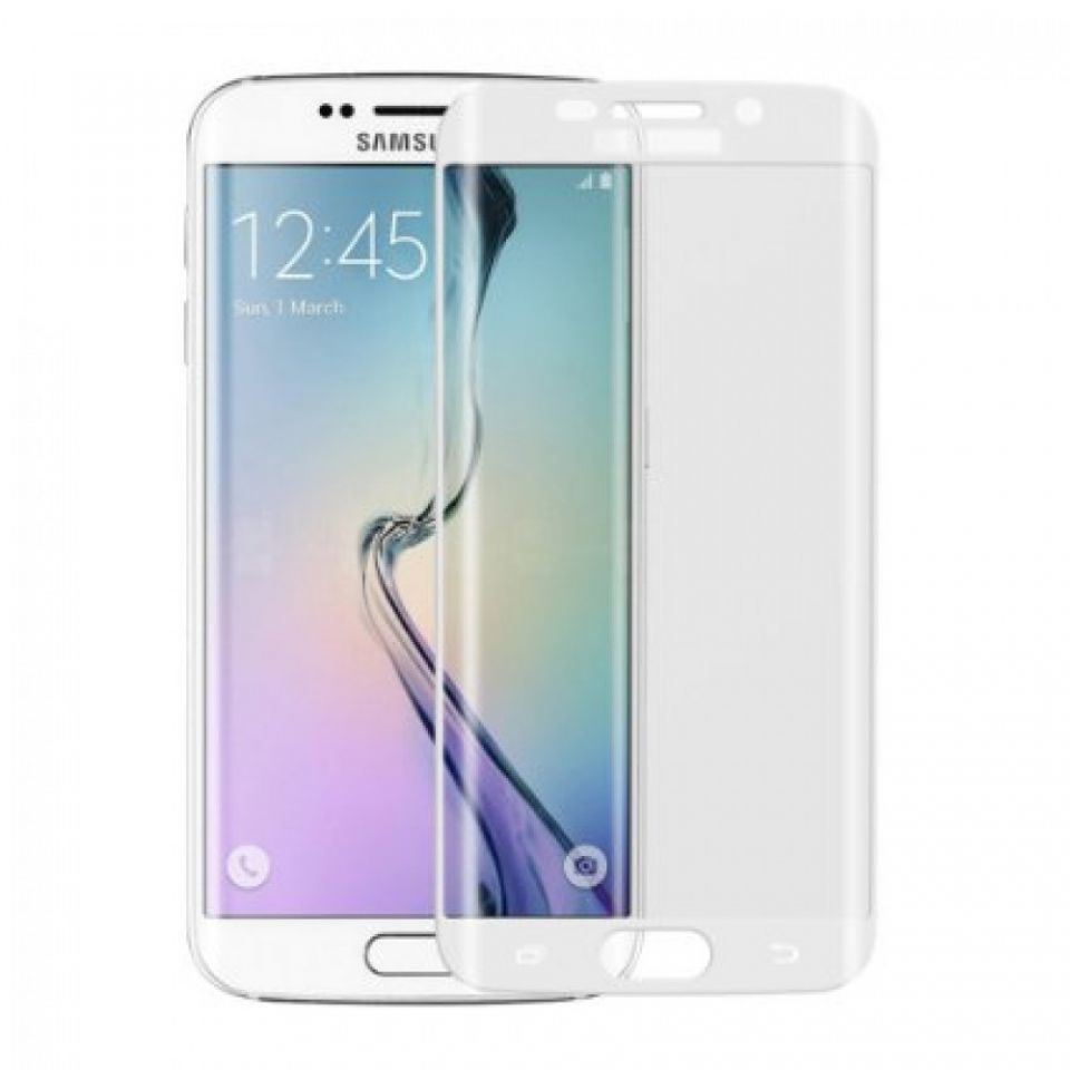 Протектор дисплей No brand за Samsung S6 Edge Plus, Силикон, Бял