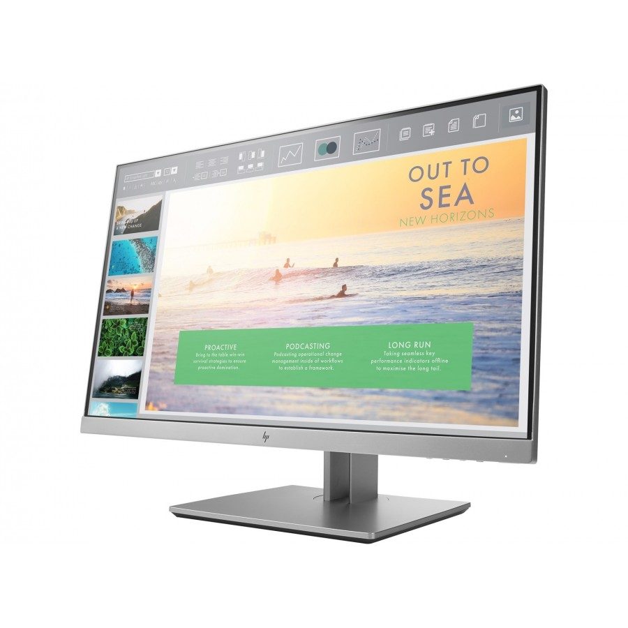 Реновиран монитор -  HP EliteDisplay E233, 23", FHD 1920x1080, 16:9, IPS, 1000:1, 250 cd/m2, USB HUB, Клас A-