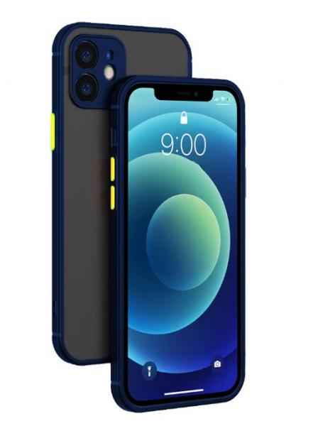 Силиконов калъф Cam Guard Мат /синя рамка/ за Samsung A34