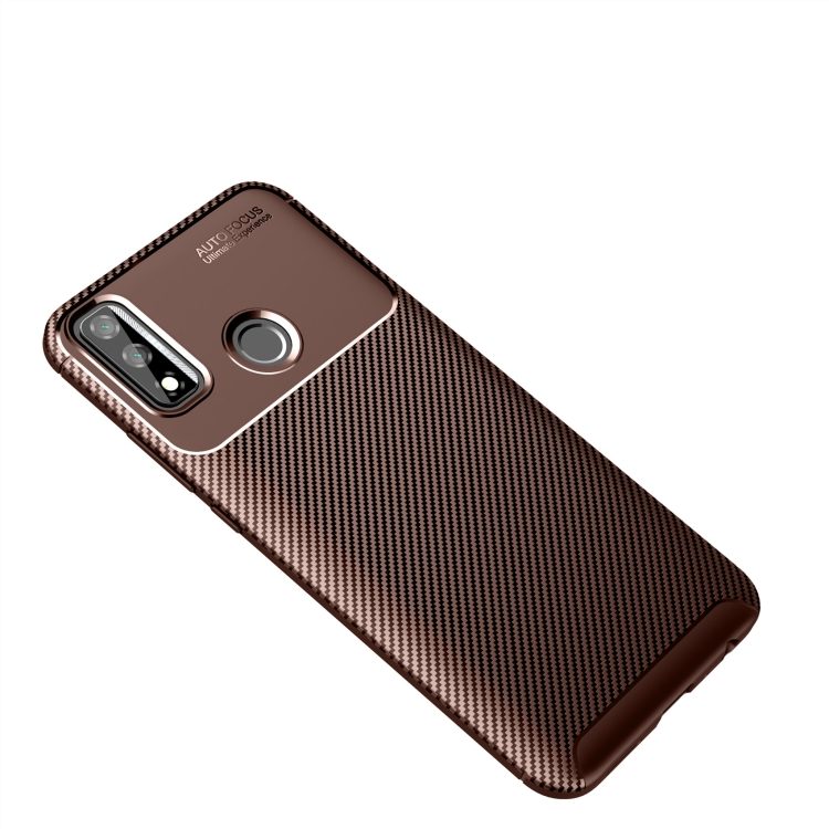Силиконов калъф /кафяв/ Carbon Fiber за Huawei Y8s