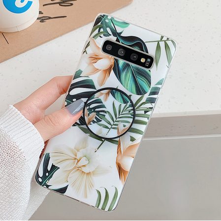Силиконов калъф на цветя за Samsung Galaxy S20 plus 