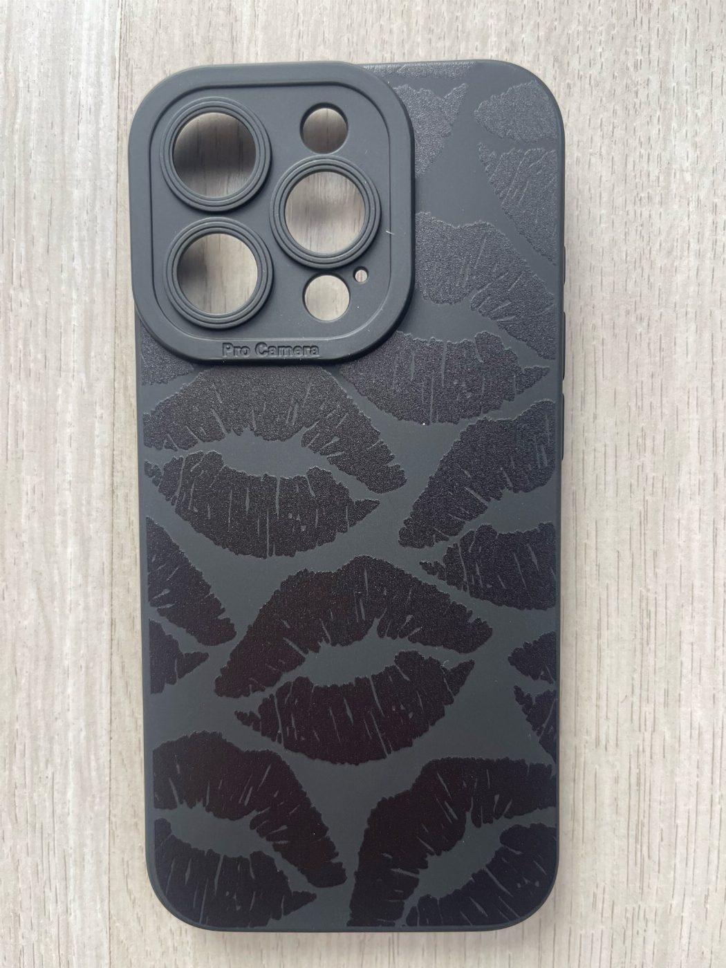 Силиконов калъф за Iphone 15 pro / черен black kiss /