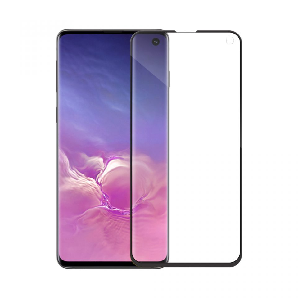 Стъклен протектор Mocoson Nano Flexible, за Samsung Galaxy S10, 5D, 0.3 mm, Черен