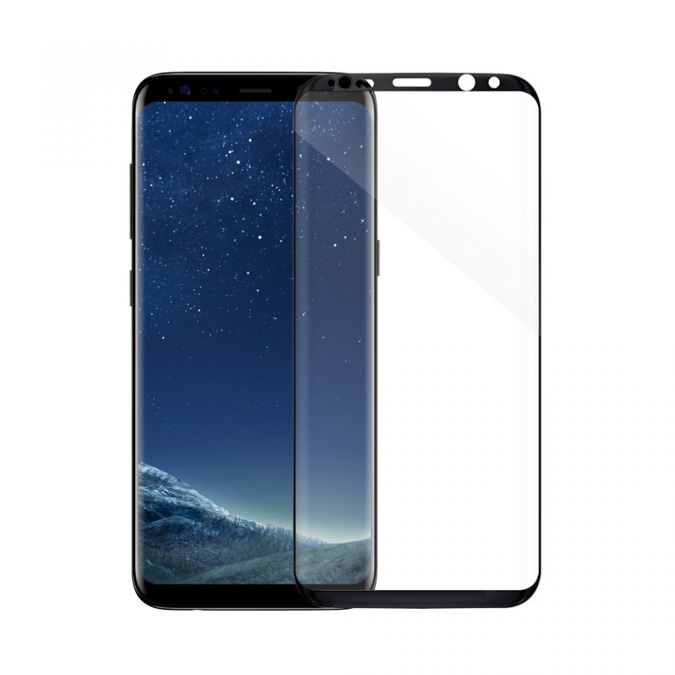 Стъклен протектор Mocoson Nano Flexible, за Samsung Galaxy S8 Plus, 5D, 0.3 mm, Черен