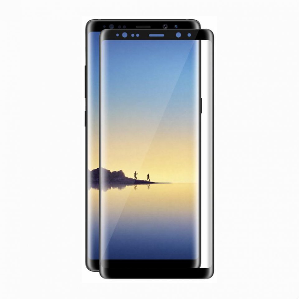 Стъклен протектор, No brand, За Samsung Galaxy Note 8, Full 3D, 0.3mm, Черен