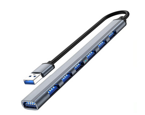 USB hub 7 порта 3.0 / сив / 